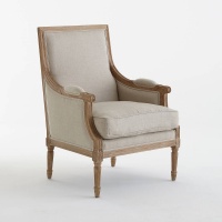 Кресло Глубокое в стиле Людовика XVI Nottingham единый размер каштановый LA REDOUTE INTERIEURS  фото, kupilegko.ru